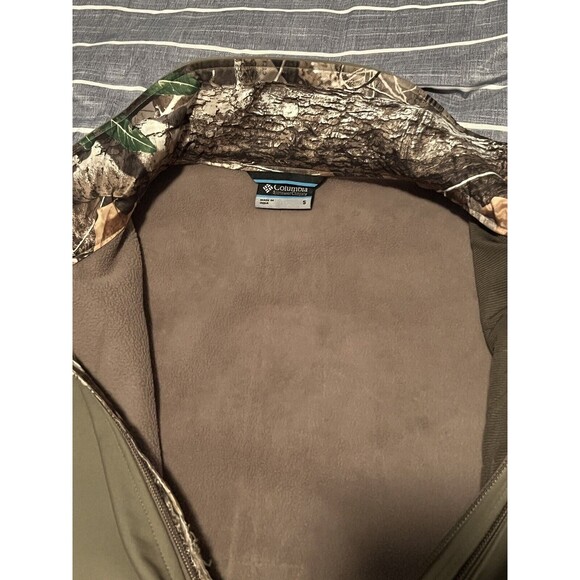 New Columbia PHG Hunting Vest  Tan and Camo Camouflage Mens Small - Picture 3 of 5